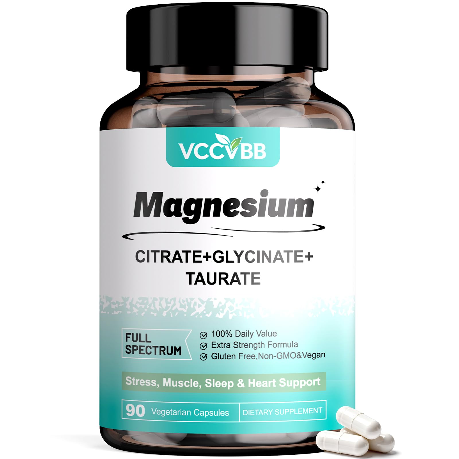 Magnesium Complex with Glycinate, Elemental Magnesium, 90 Capsules Flavor240 90 Count (Pack of 1)