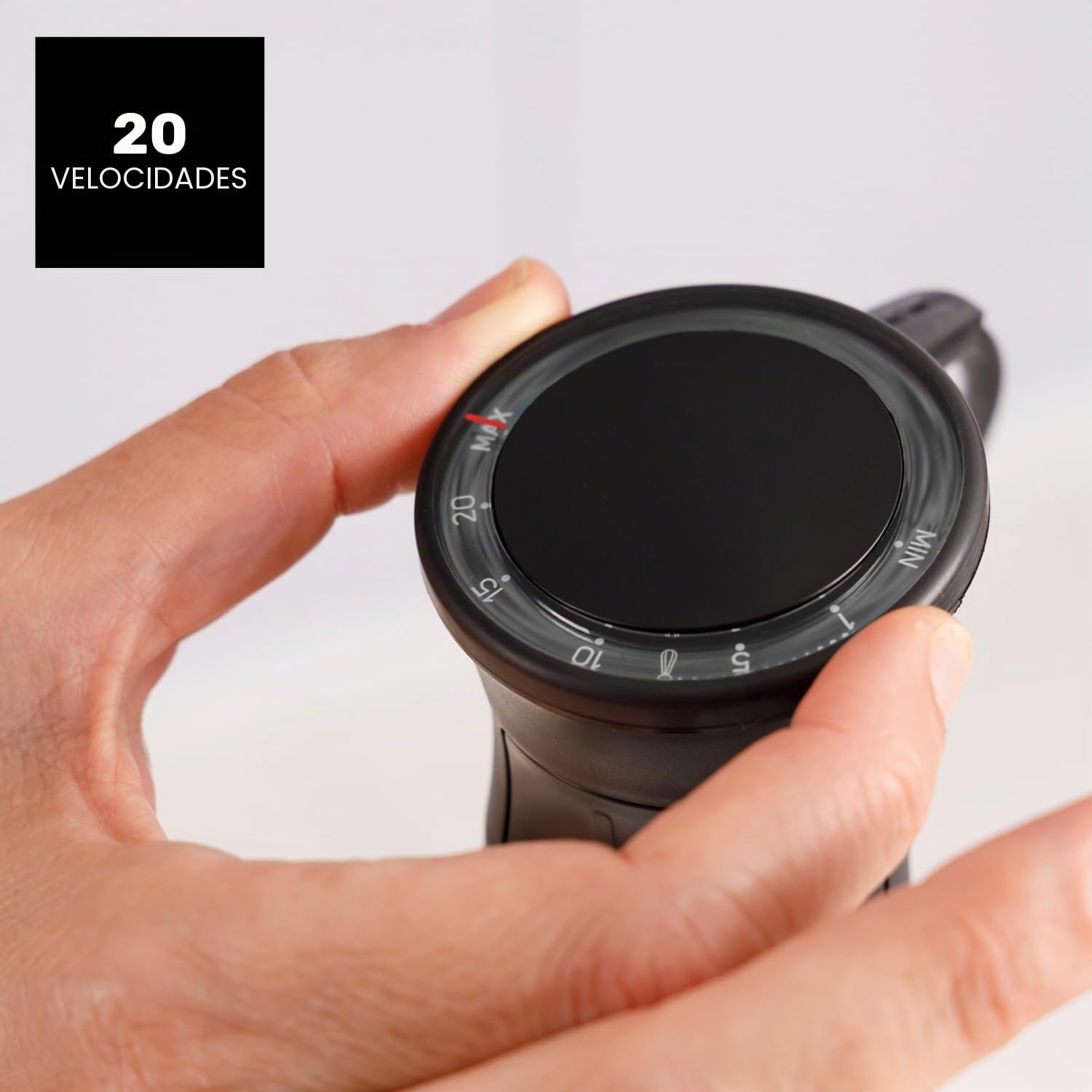 Taurus BAPI 1200 Premium Full Set - Batidora de mano 1200W | Regulador de 20 velocidades ajustable | Función Turbo | Cuchillas de acero inox | incluye accesorios| Diseño ergonómico | Vaso medidor