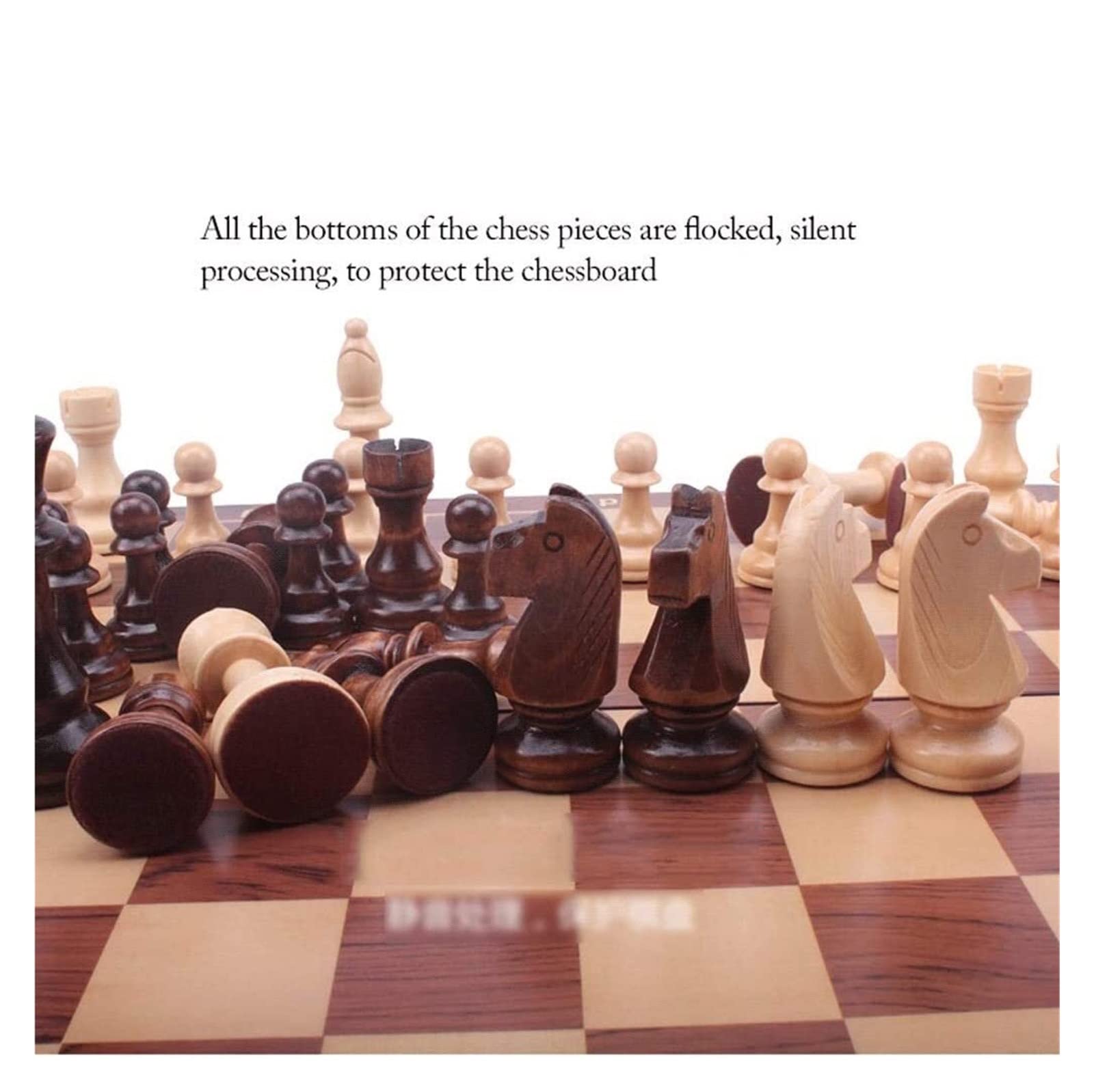 Reisespiele, Schach-Holz-Schach-Set 17'' x, Schach-Sets for Erwachsene, magnetisches Schach-Set