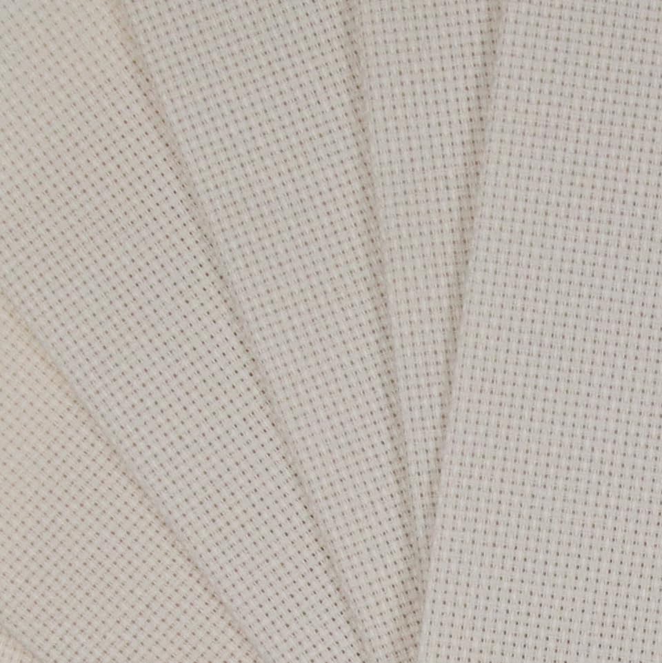 Image of KCS 4 /6 pc of 12 inch x 18 inch 30cmx45cm 16CT Counted Cotton Aida Cloth Cross Stitch Fabric (Ecru, 6 pc)