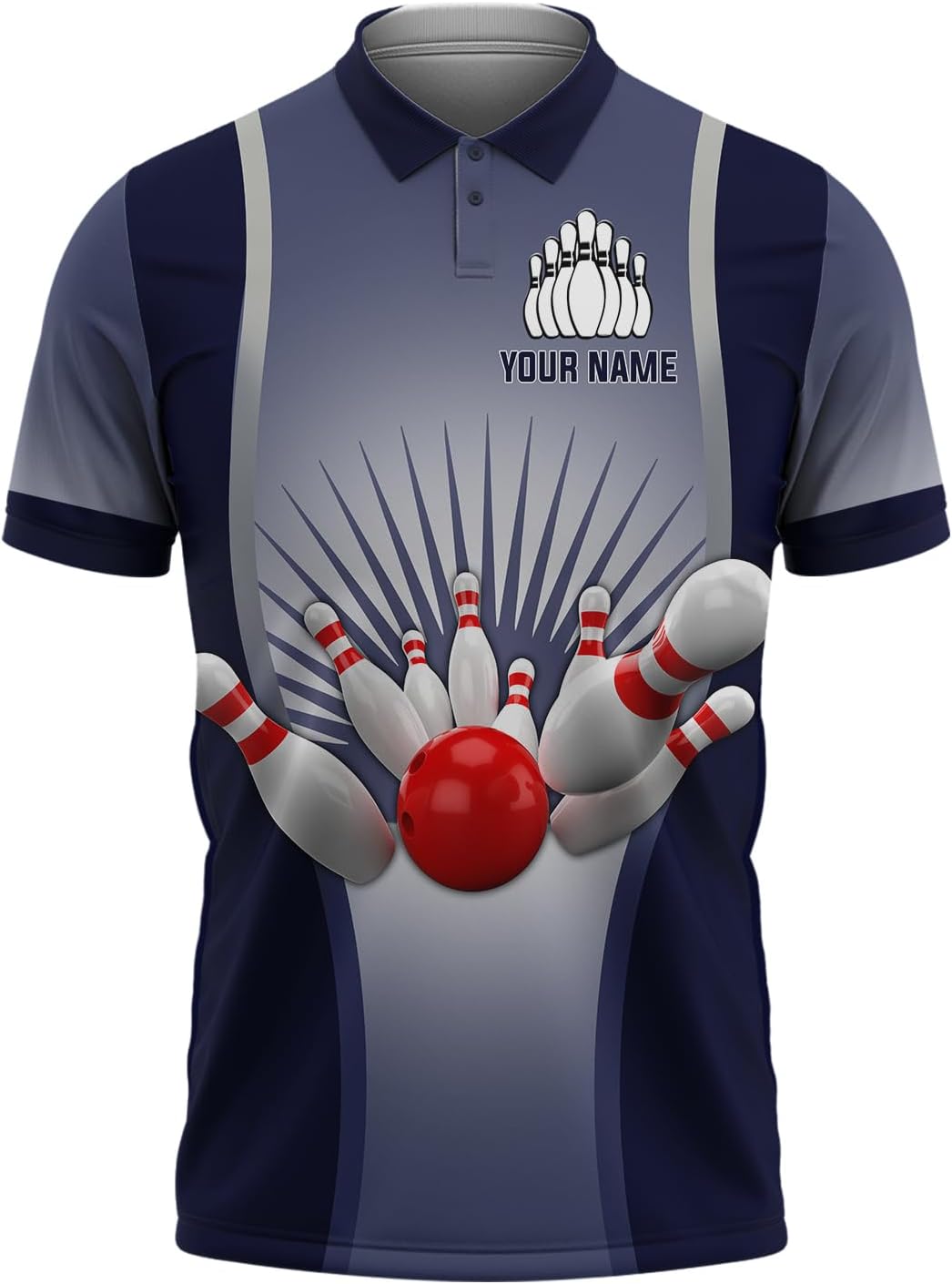 Generic 3D Customized I'm Going On Strike Bowling Polo Bowler Novelty Shirt Gift for Bowl Players On Tournament
