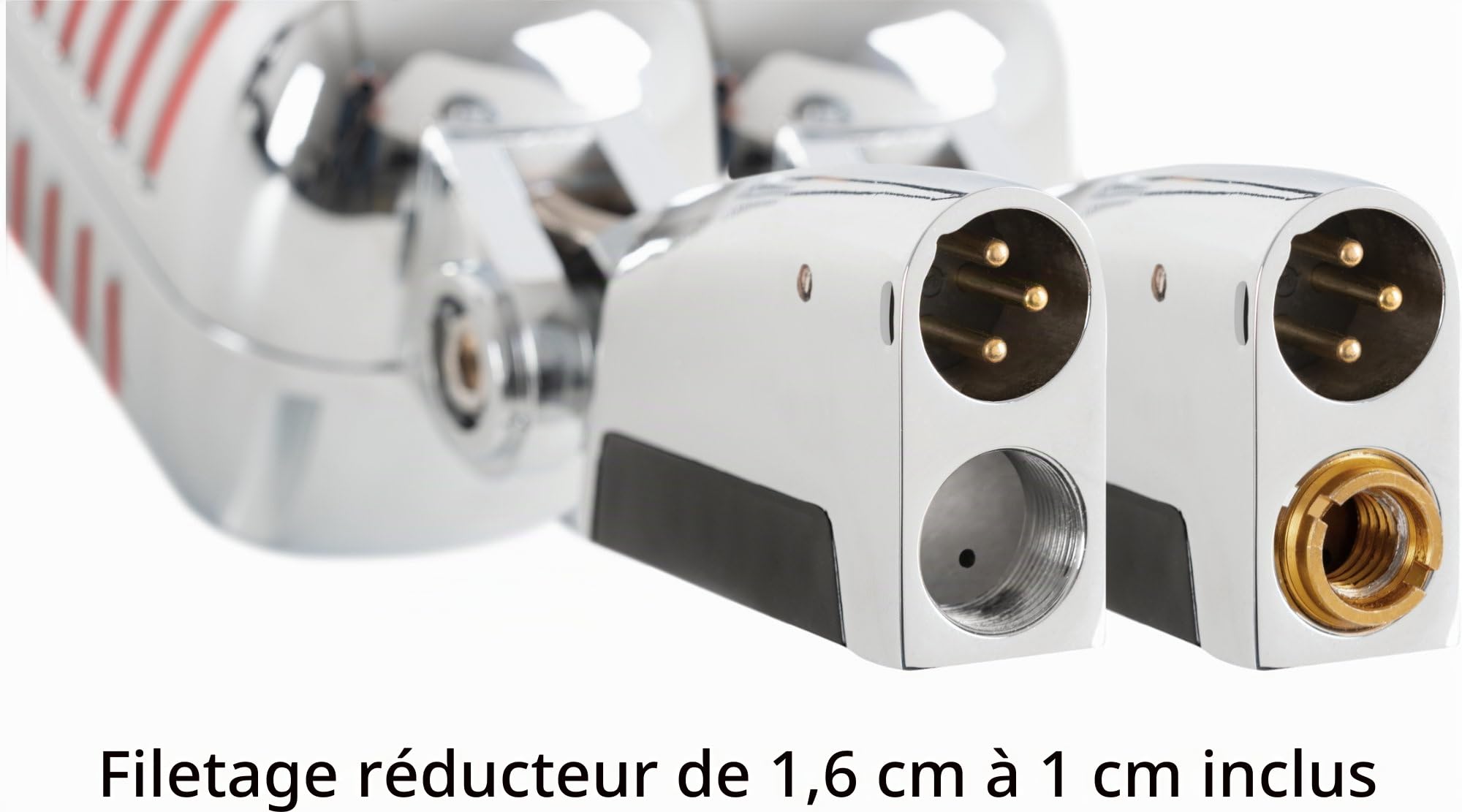 Pronomic DM-66R Microphone Dynamique Set - Vintage pour Chant Micro Vocal Classique rétro - Set économique Comprenant Un Pied de Micro et Un câble XLR - Argent/Rouge