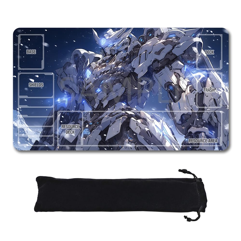 GCG Playmats with Zones - 24"x14" Unofficial GCG Card Game Mat New Player Compatible TCG Player Include Storage Bag (GAODA1-zone)