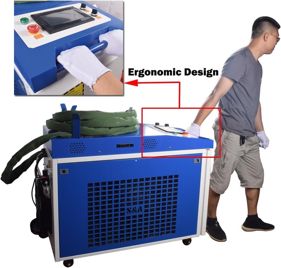 US STOCK Ovsuqu 4 in 1 Welding Machine 1500W Raycus Weld Seam Cleaning, Cleaning Machine Cutting Machine Welder with Auto Wire Feeder Applicable to Aluminum, Stainless Steel, Carbon Steel, etc.