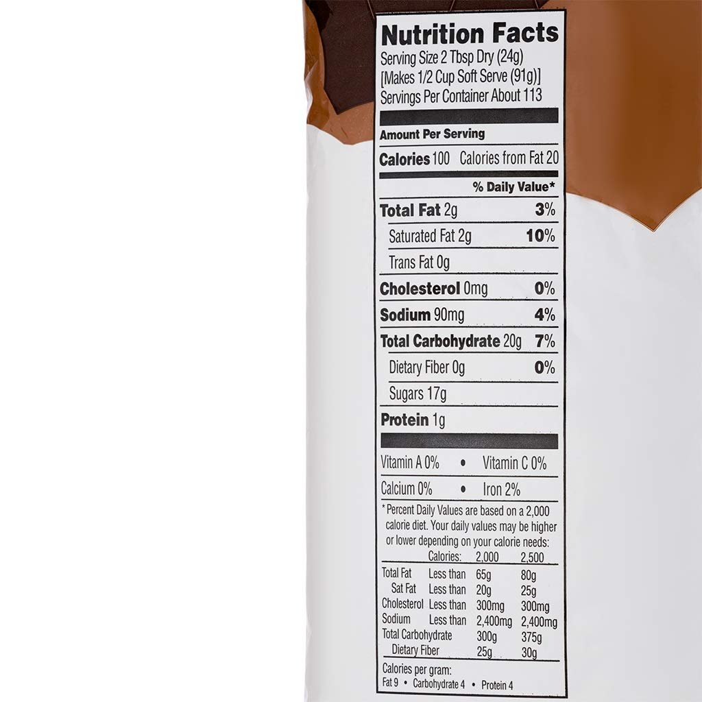 Frostline Chocolate Soft Serve Ice Cream Mix, Lactose & Gluten Free - Just Add Water, Dairy, or Dairy Free Alternative, Use with Blender, Countertop Ice Cream Maker, Soft Serve Machine - 6 lb Bag