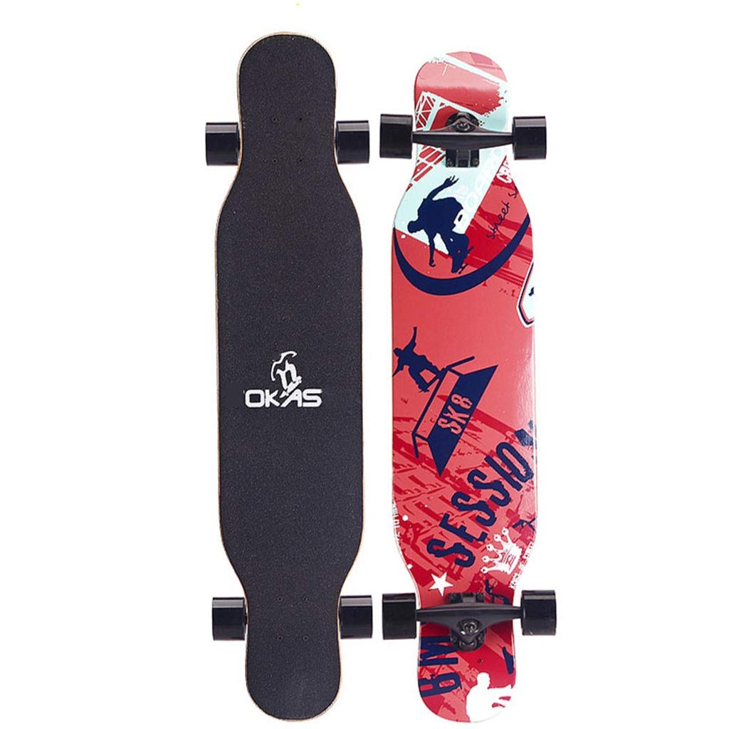 Planche à roulettes Portable Planche de Skate complète Cruiser Mini Planches à roulettes en Bois d'érable avec Roues en PU pour Enfants débutants Adultes