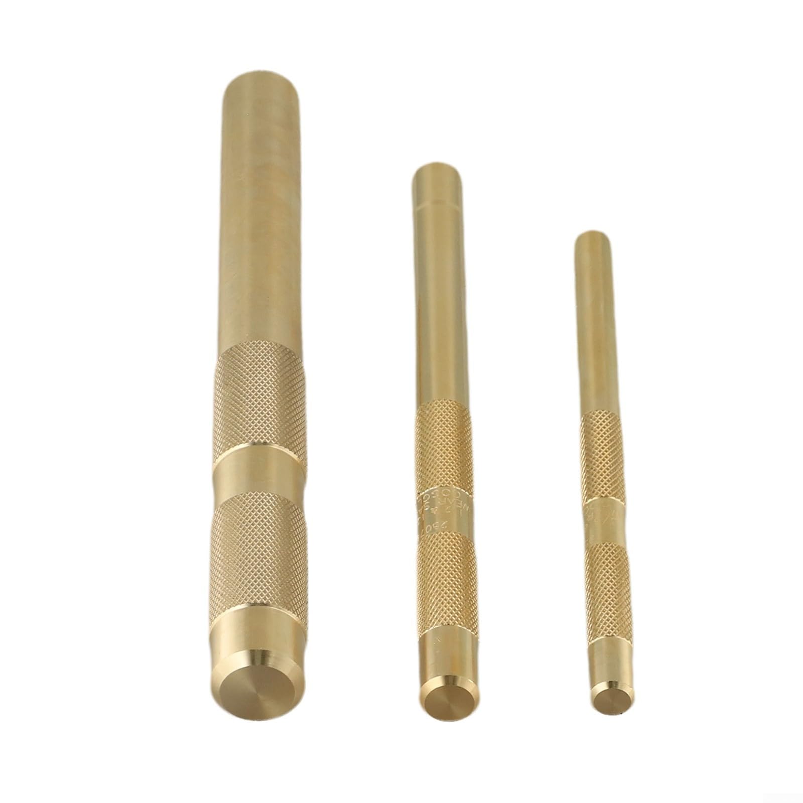 Juego de herramientas de cincel de latón macizo que no daña, punzones de deriva multiusos de 3 piezas for trabajos de ingeniería, carpintería y mantenimiento de hardware