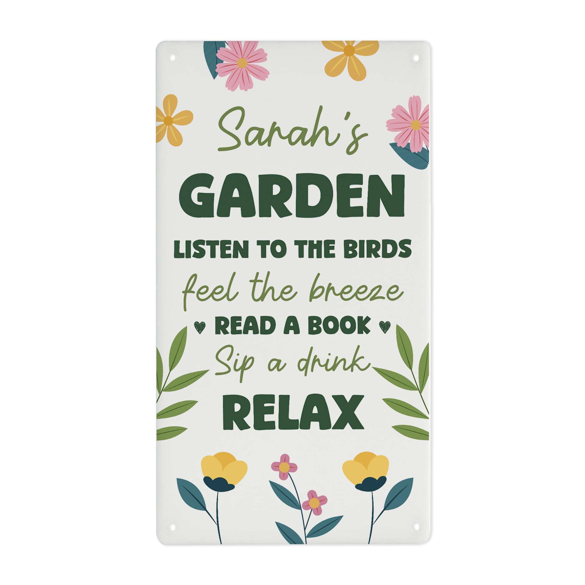 Red Ocean Personalised Garden Rules Sign For Outside Welcome Sign For Garden Summerhouse Shed Hanging Gift Women Gardener Gifts Welcome Plaque