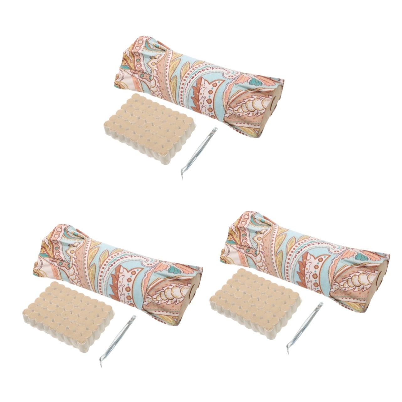 SOIMISS 3sätze Kopfkissen Für Nacken Und Schulterschmerzlinderung Mit Moxibustionstherapie Bequemes Mit Bezug Moxibustionszylinder Und Akupunkturdiagramm Für Anwendung Zu Hause