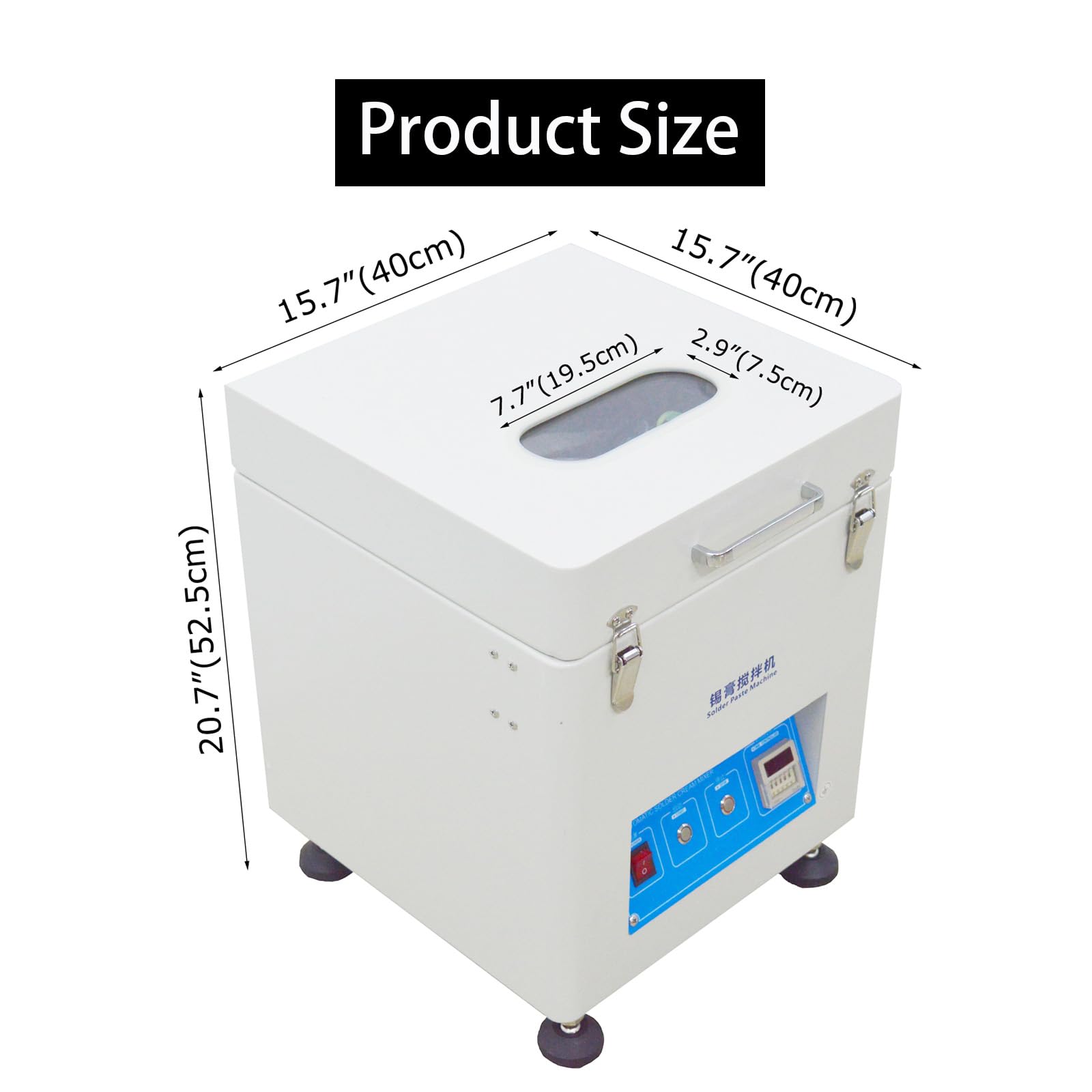 BEILOCKERY Solder Paste Mixer Automatic Tin Cream Mixing Machine 1350rpm Solder Cream Mixing Equipment with LED Digital Display 110V 100W