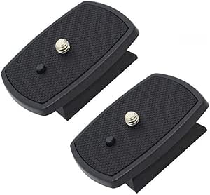 Harwerrel 2 Pack Tripod Quick Release Plate Camera Mount Adapter Replacement for 鶹 Basics 60&#34; Velbon CX-444 CX-888 CX-460 CX-460mini CX-470 CX-570 CX-690 DF-50 VCT-D580RM VCT-D680RM VCT-R640