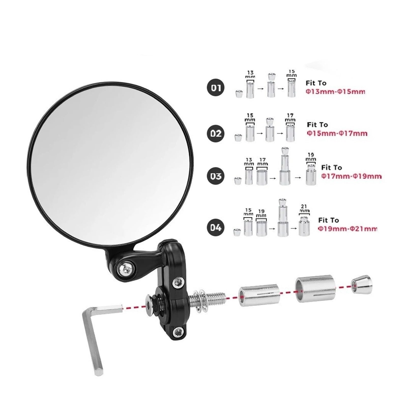 Espejos Laterales Espejos Retrovisores Para Manillar De Motocicleta Y Scooter, Para G310R R1150R R1200R F800S Retrovisores Moto(Bundle 2)
