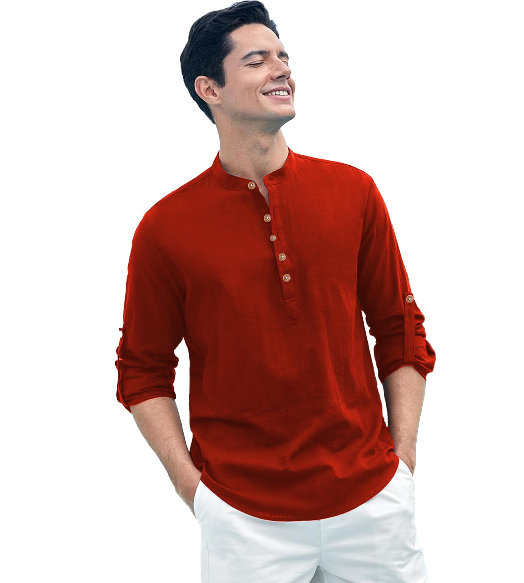 Slim Fit Short Kurta for Men and Boys.(KRT_BTN04, Navy Blue)-picture-44