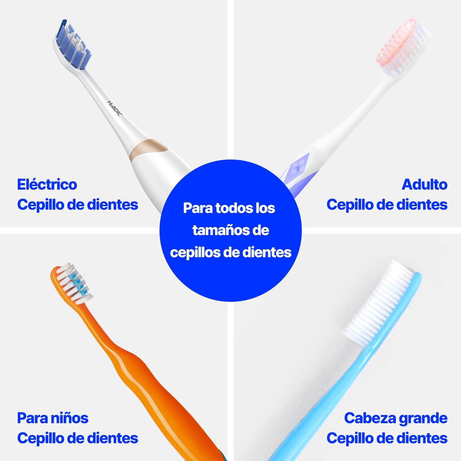 HubiCare Esterilizador Cepillo de Dientes Portátil UV LED, Vida Semipermanente, Estuche Esterilizador Doble LED, Soporte Recargable para Cepillo de Dientes USB (Beige)