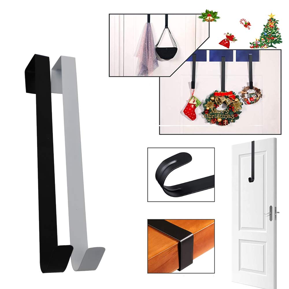 Set Di 2 Ganci Per Ghirlande Doppie In Metallo Nero Da Appendere Alla Porta Direttamente Dalla Fabbrica Con Questo Gancio Puoi Esporre Due Ghi~p114111791