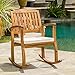 Christopher Knight Home Selma Acacia Rocking Chair with Cushion, Teak Finish