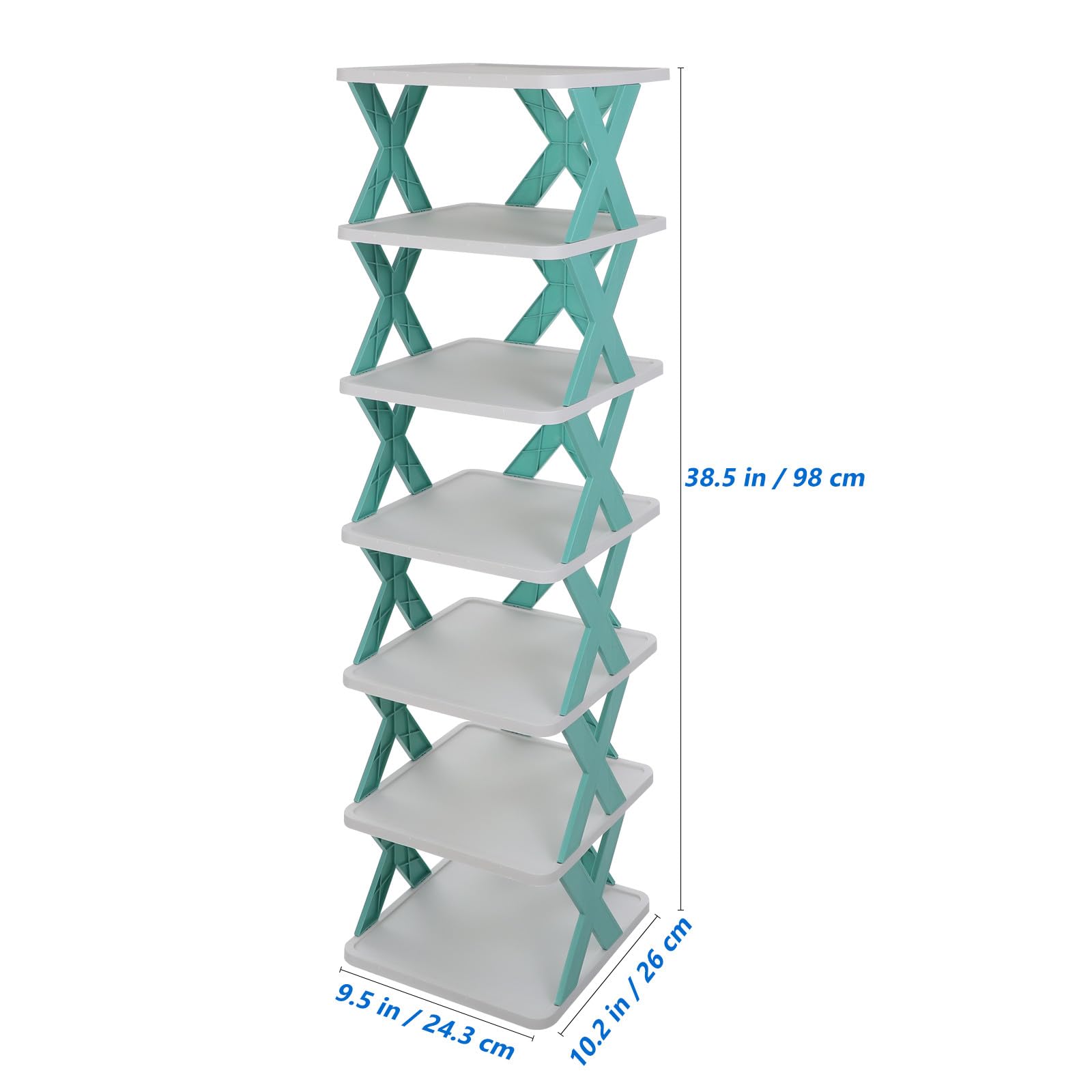 GALPADA Étagère à Chaussures Empilable X 7 Niveaux en PP pour Coin