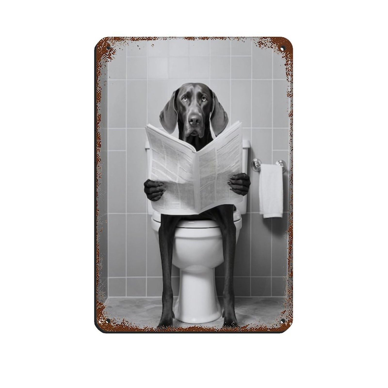 Lxwnze 20L X 30W Cm German Shorthaired Pointer（1） Retro Poster Metal Tin Sign Chic Art Retro Iron Painting Bar People Cave Cafe Family Garage Poster Wall Decoration 8X12inch(20X30cm)