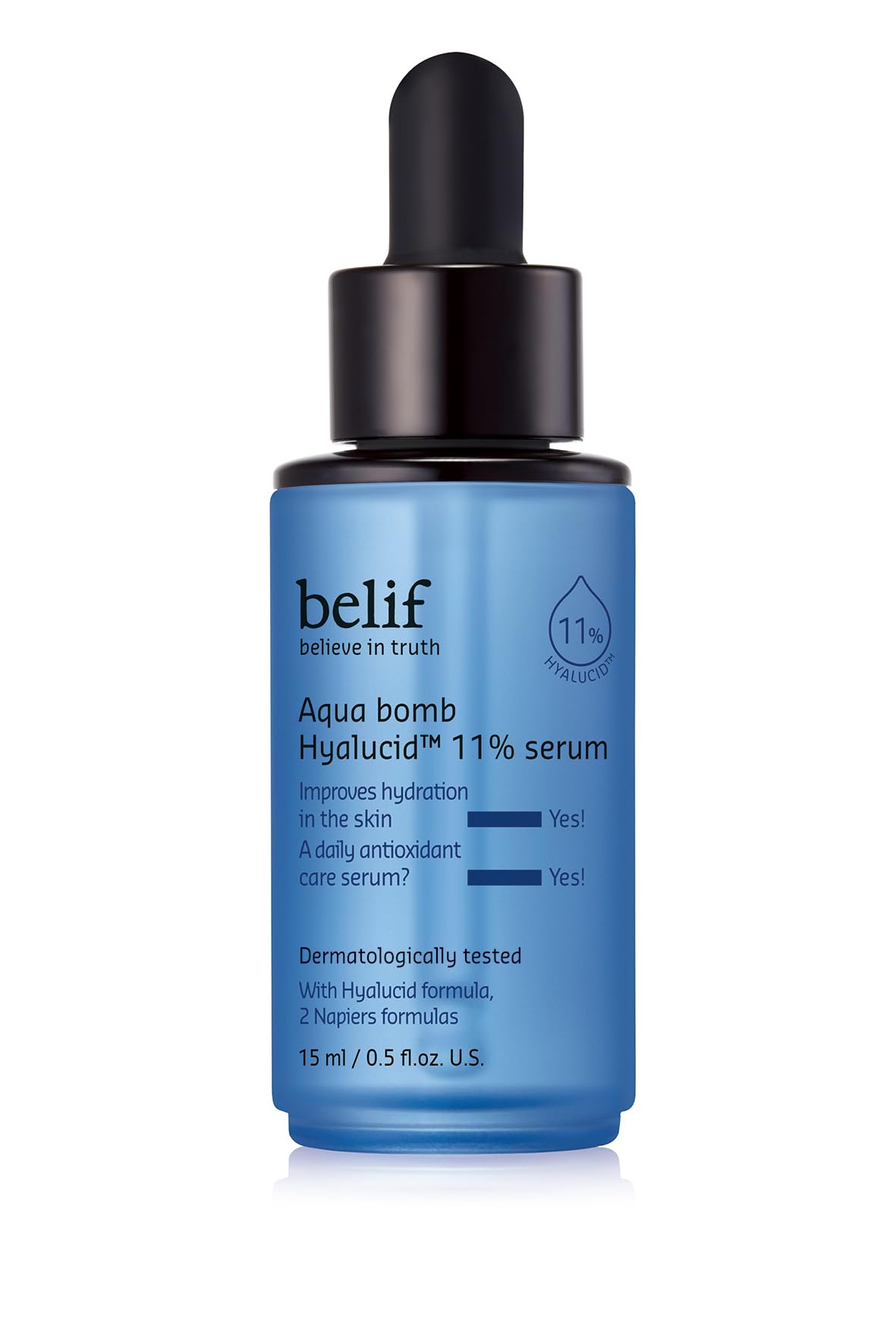 belif believe in truth Aqua Bomb Hydrating Hyalucid™ 11% Serum, 5 Types of Hyaluronic Acid, Good for Dryness, Dullness, Loss of Firmness & Elasticity, Glycerin, For All Skin Types, Korean Skin Care