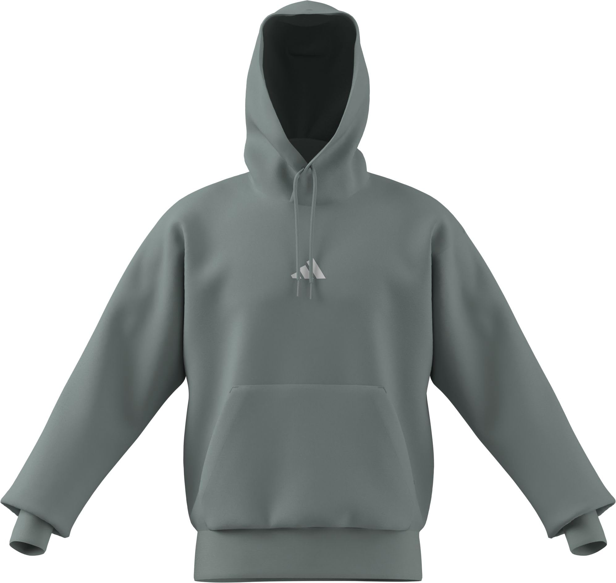 adidas Men's ESSENTIALS FEELCOZY FLEECE HOODIE, Wonder Sage/white, XXL