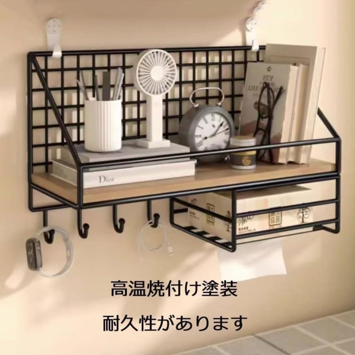 壁取付インテリア Amazon.co.jp: FADZECO ウォールシェルフ フック付き 壁を傷つけない