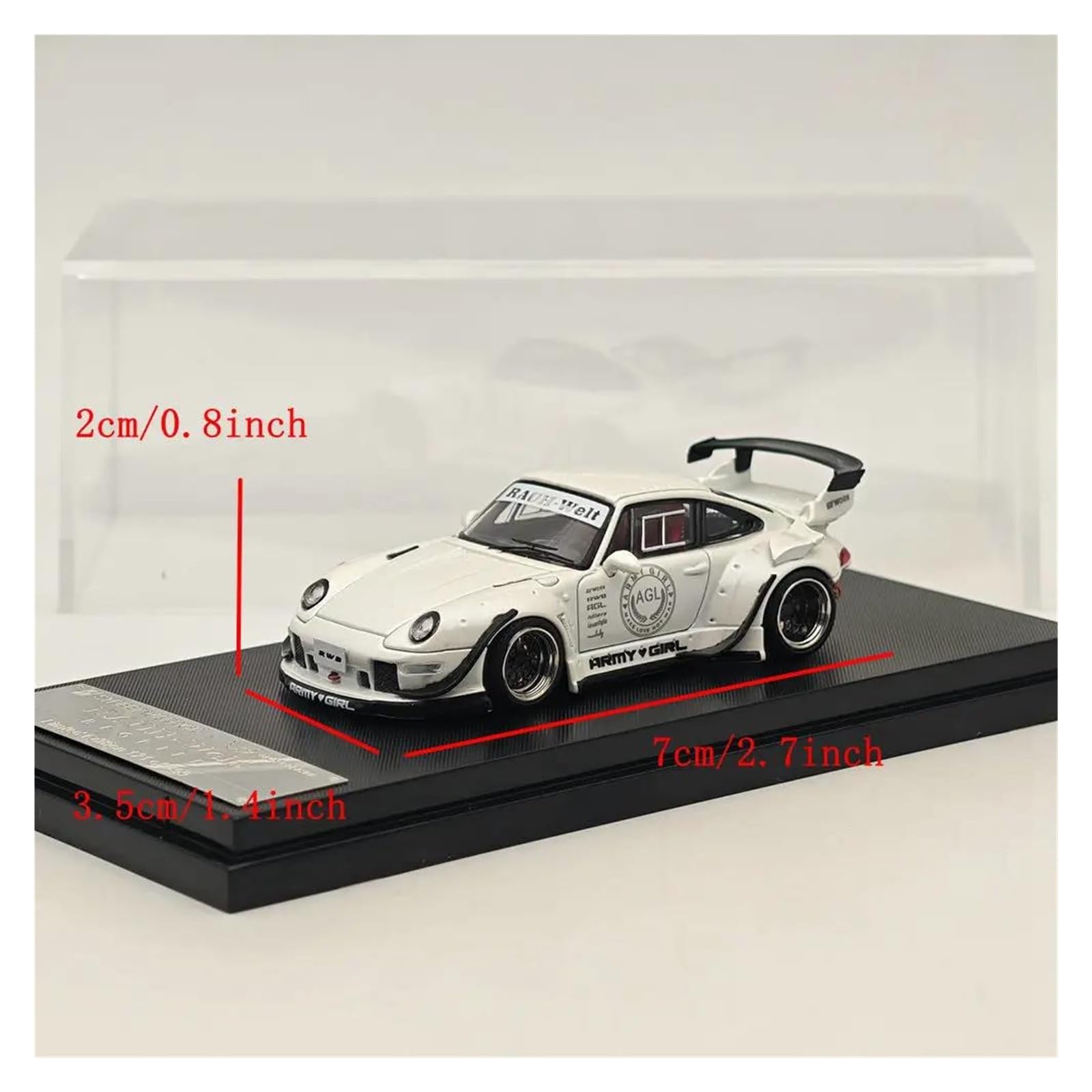 Metallo Scala Replica 1 64 Per Porsche RWB 993 Rauh-Welt AGL Bianco Sport Car Modello Pressofuso Collezione Limitata Auto Giocattoli Hobby Veicoli Giochi Set