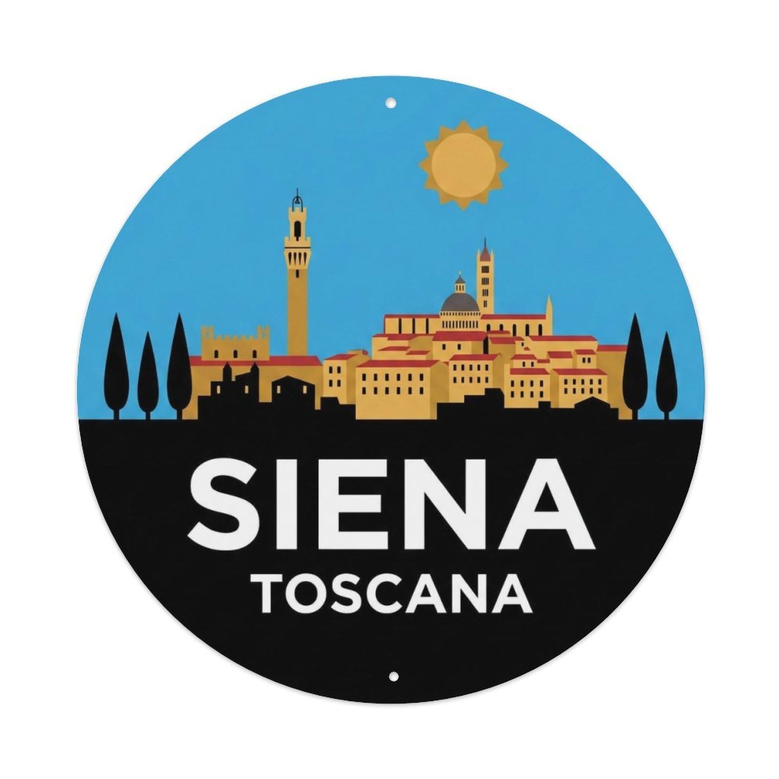 Vintage Travel Siena Italy Trip Metal Tin Sign