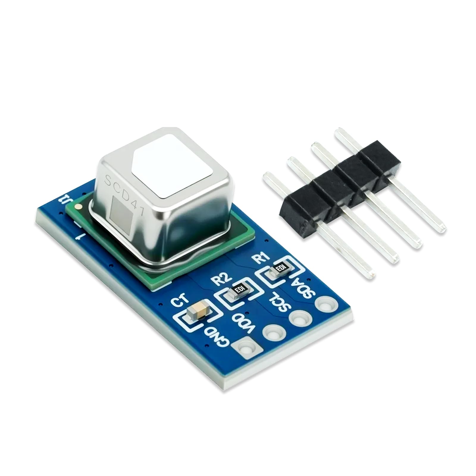 Module de capteur de gaz SCD41 SCD41 - Détecte le CO2, le dioxyde de carbone, les modules de capteur de gaz QIQIAZI SCD41, la température et l'humidité dans un capteur avec communication I2C