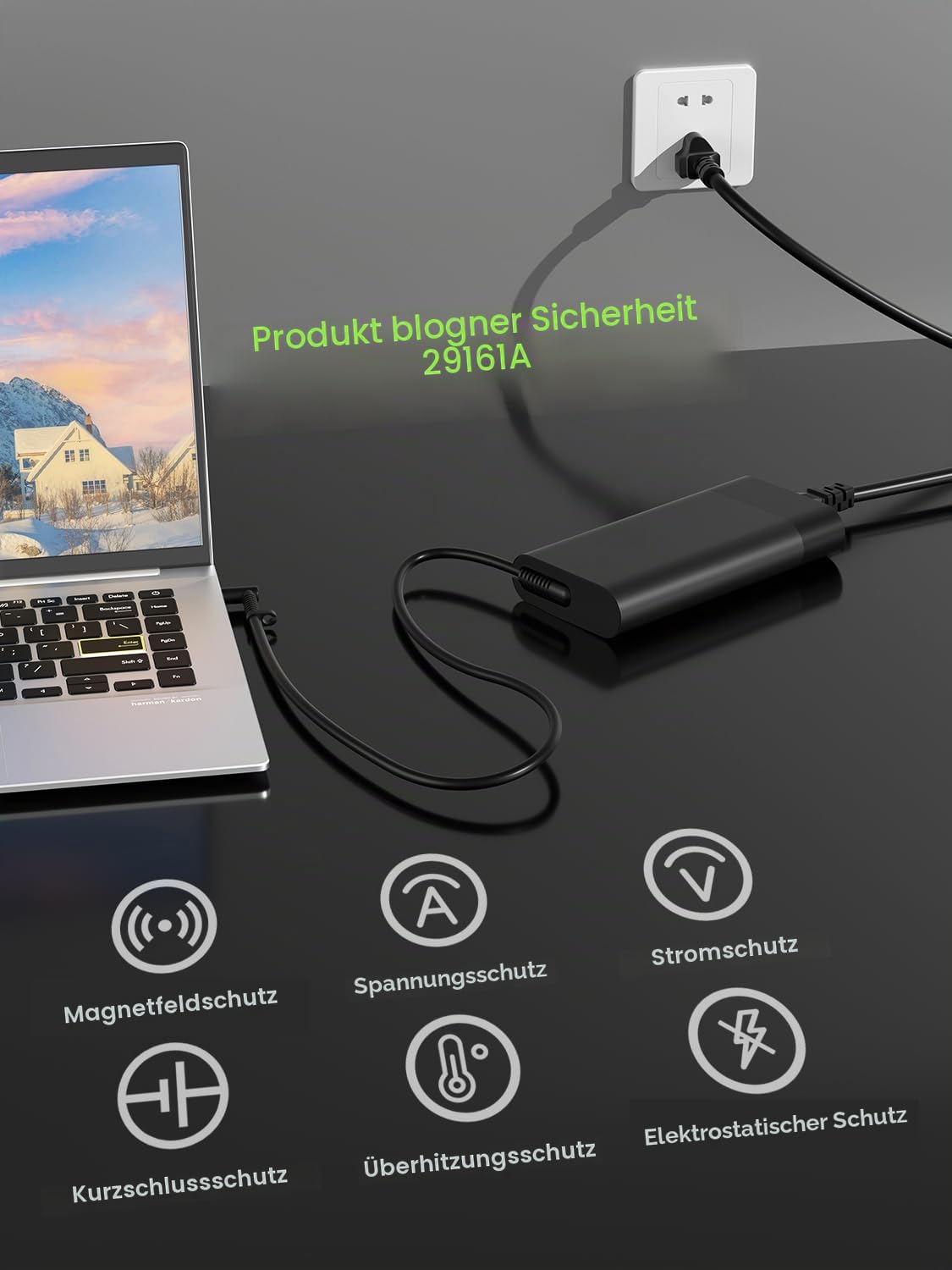 230W AC Ladegerät Kompatibel mit HP Omen 15 16 17 Omen Max/Transcend Victus Gaming 15 16 ZBook Fury 18 16 G1i G9 G10 G11 Laptop Adapter Smart Blue Stecker