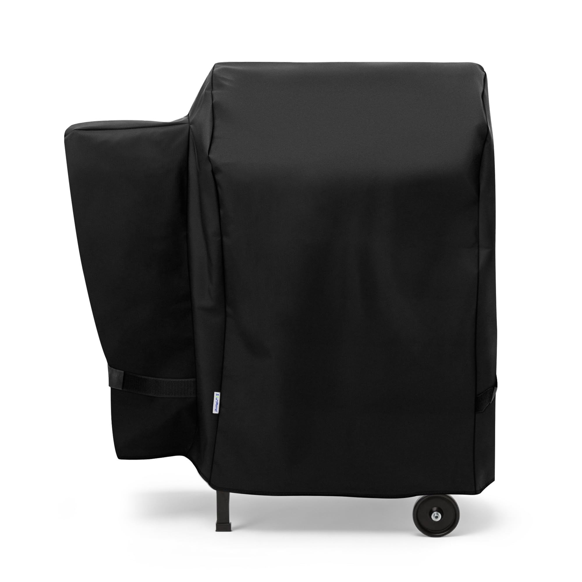 SunPatio Outdoor Heavy Duty Waterproof Grill Cover for Traeger 20 Series Wood Pellet Grill and Smoker, Junior, Tailgater and More, Full Length Barbecue Grill Cover, All Weather Protection, Black