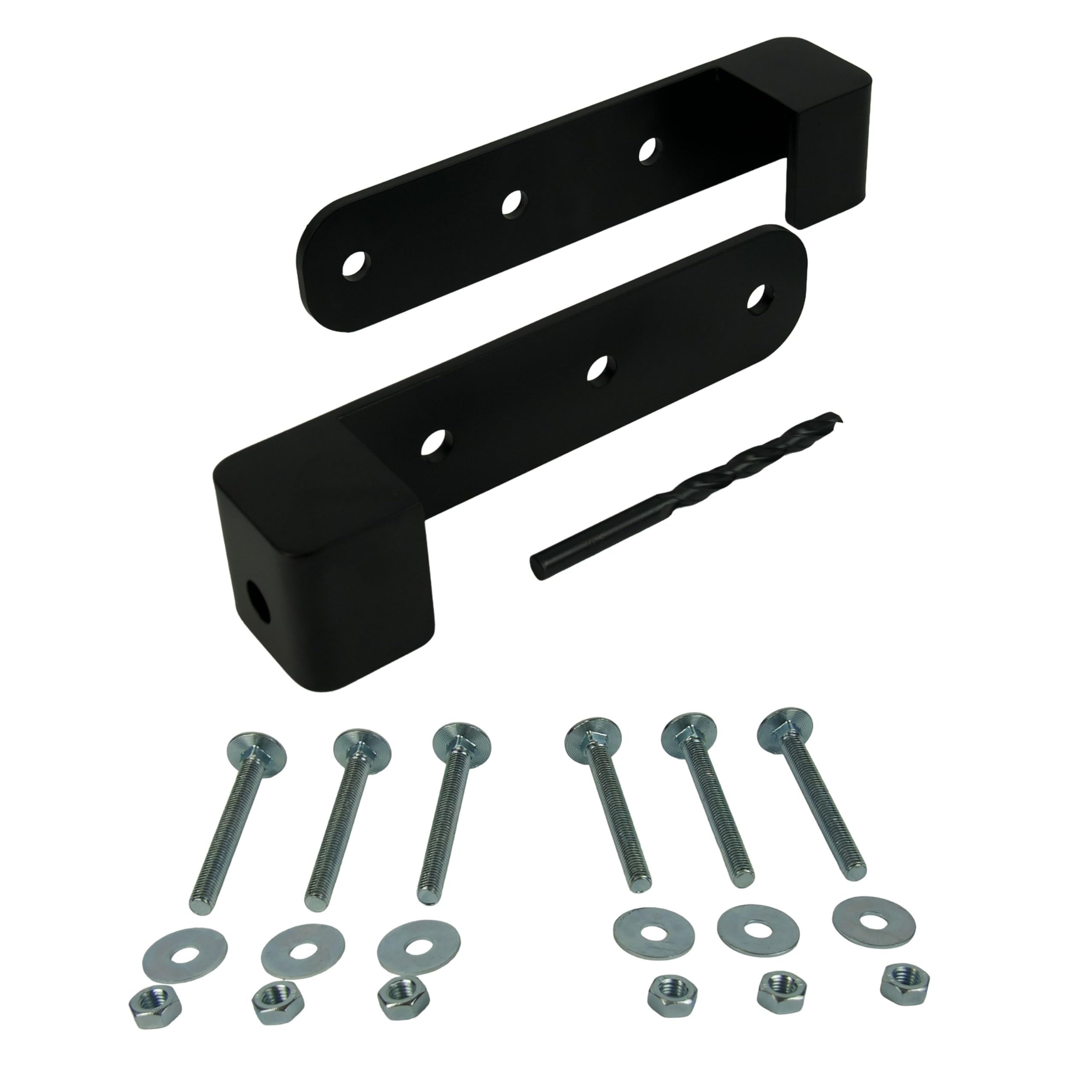 Heavy Duty Shed Lock Hasp & Staple, Black Powder Coated Mild Steel, Maximum Padlock Protection