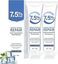 7.5% Hydroxyapatite Toothpaste UK Fluoride Free Toothpaste Enamel Protection for Sensitive Teeth, Fresh Mint Flavor,Daily Use (2 x 4.23oz)