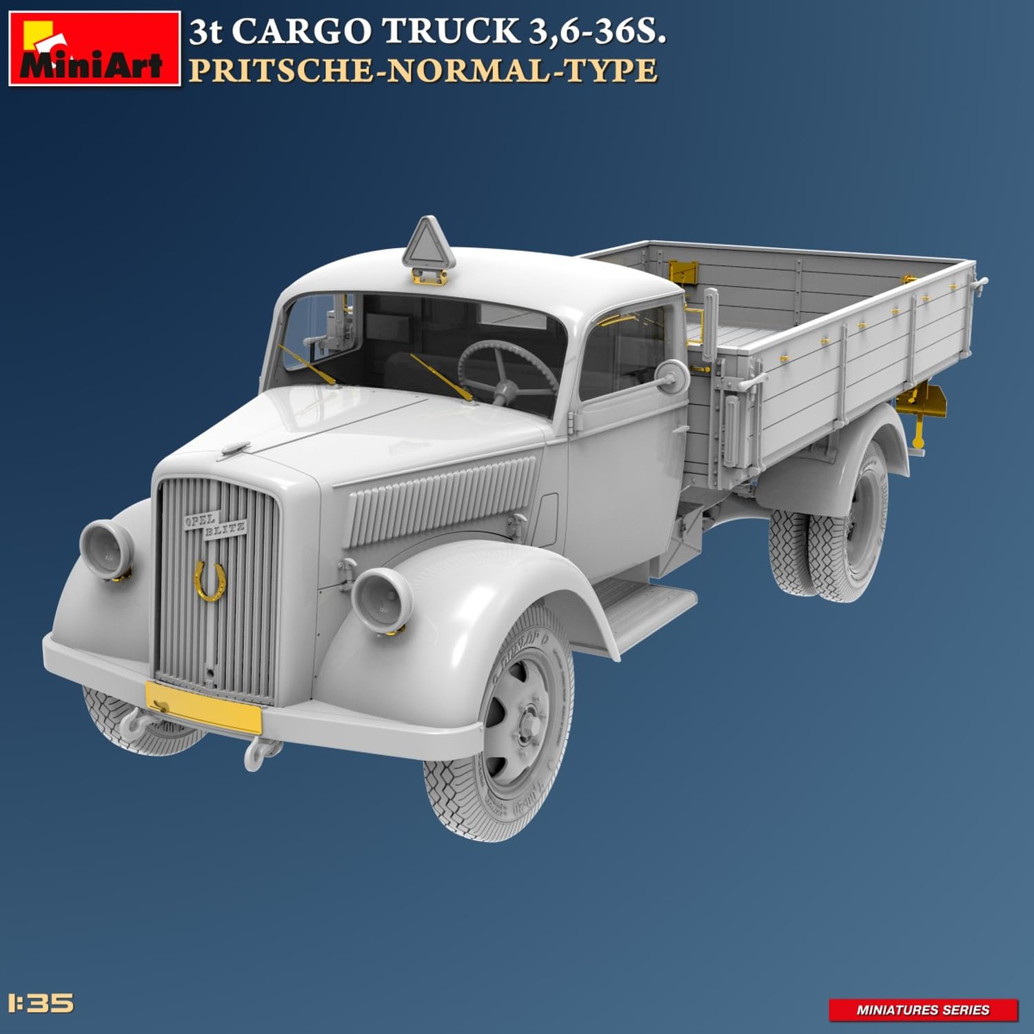 Mini Art 38079 1:35 3t Cargo Truck 3,6-36S - wierna replika, modelarstwo, plastikowy zestaw do montażu, majsterkowanie, hobby, klejenie, zestaw modelarski, montaż, nielakierowany