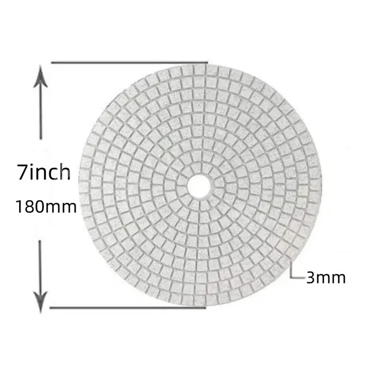 Discos de Pulido de Diamante húmedo de 17,8 cm (10 Unidades), Grano 30-3000, Flexibles, para Granito, mármol, Piedra, Suelos (100 Unidades, 17,8 cm)