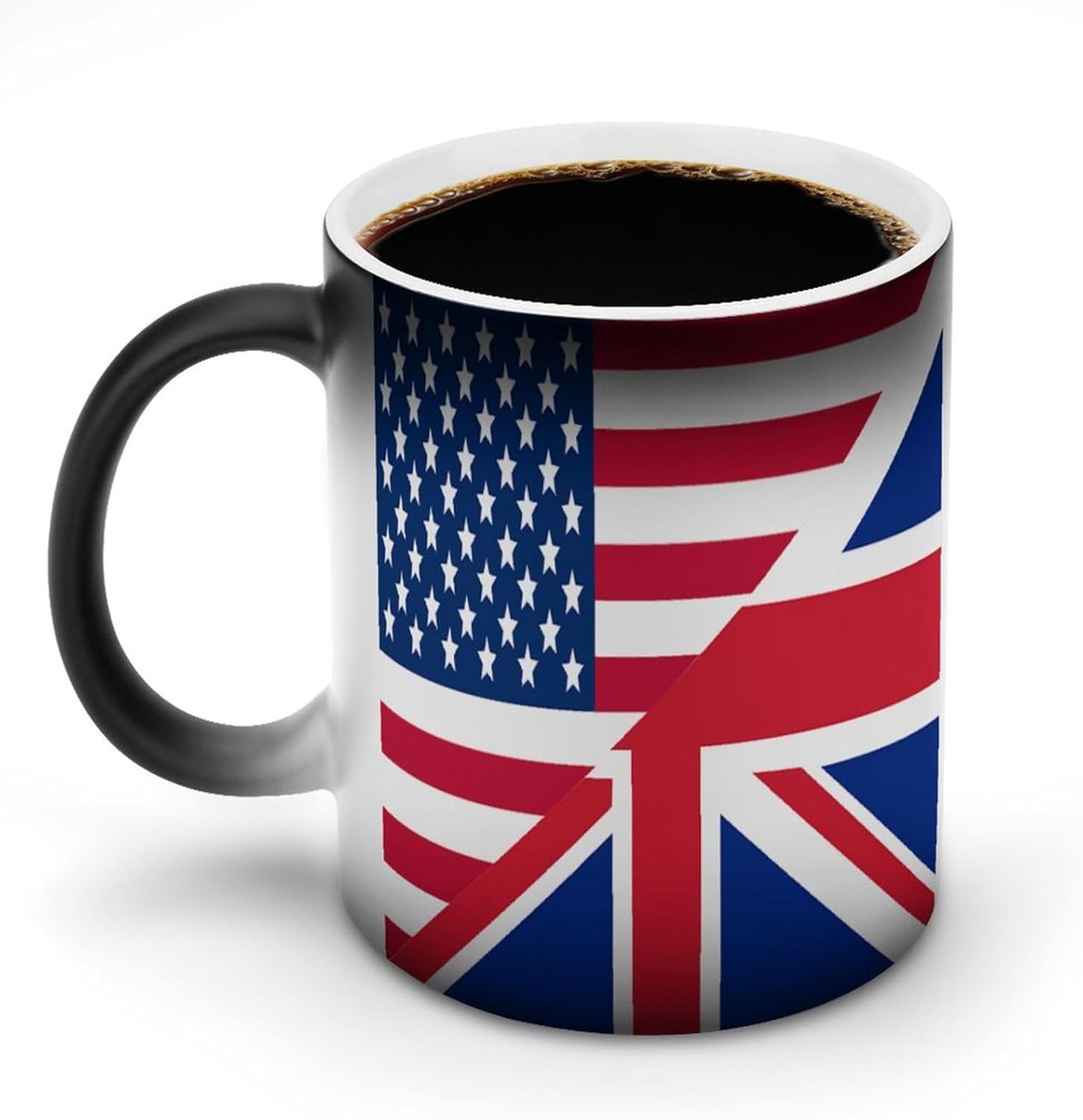 U.S. And English Flag Funny Color Changing Coffee Mug Ceramic Magic Cup Personalized Discoloration Tea Mugs