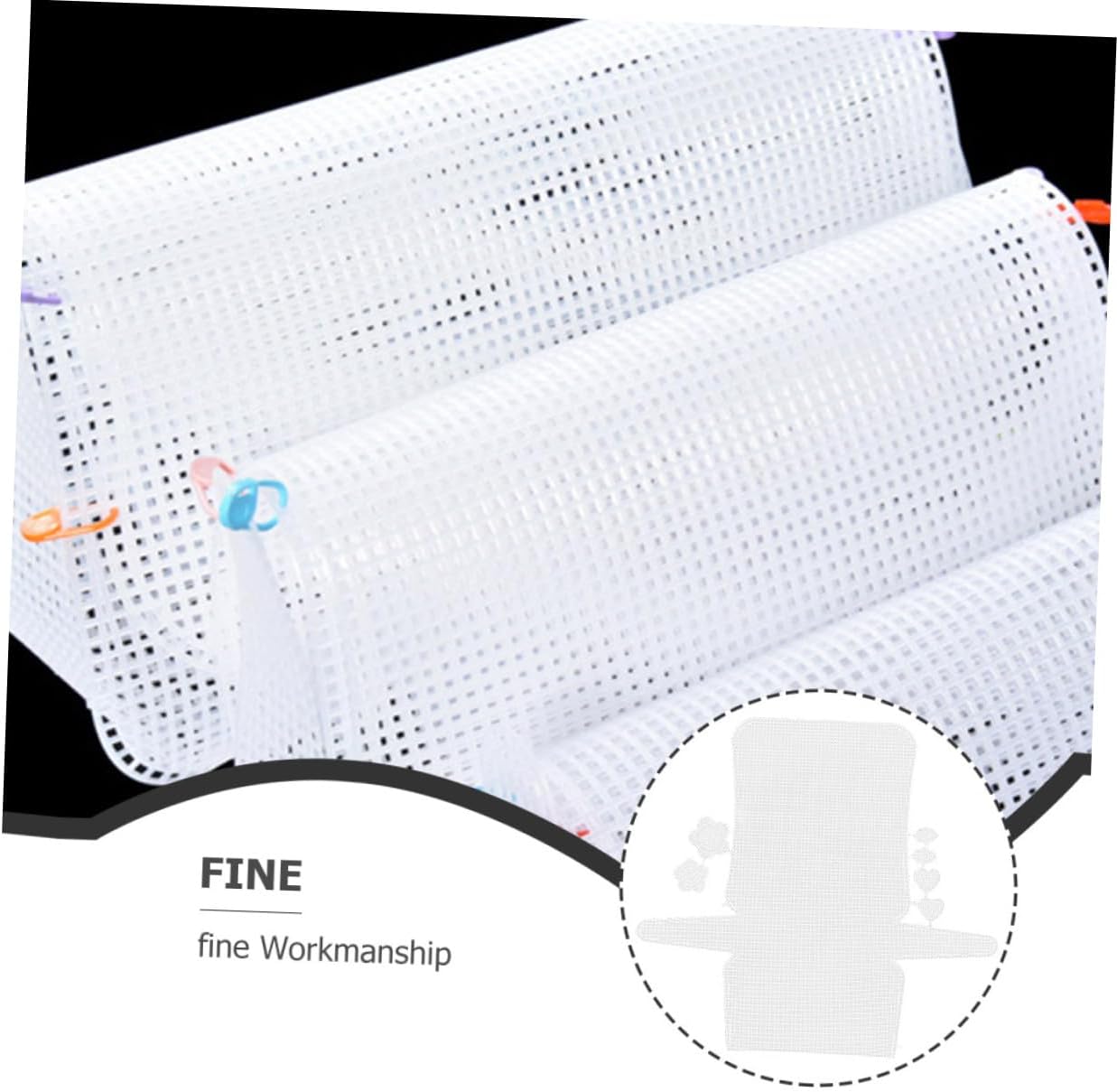 ERINGOGO DIY Rug Canvas Carpet Making Translucent Mesh Bag Making Plastic Mesh Sheet for Yarn Crafting
