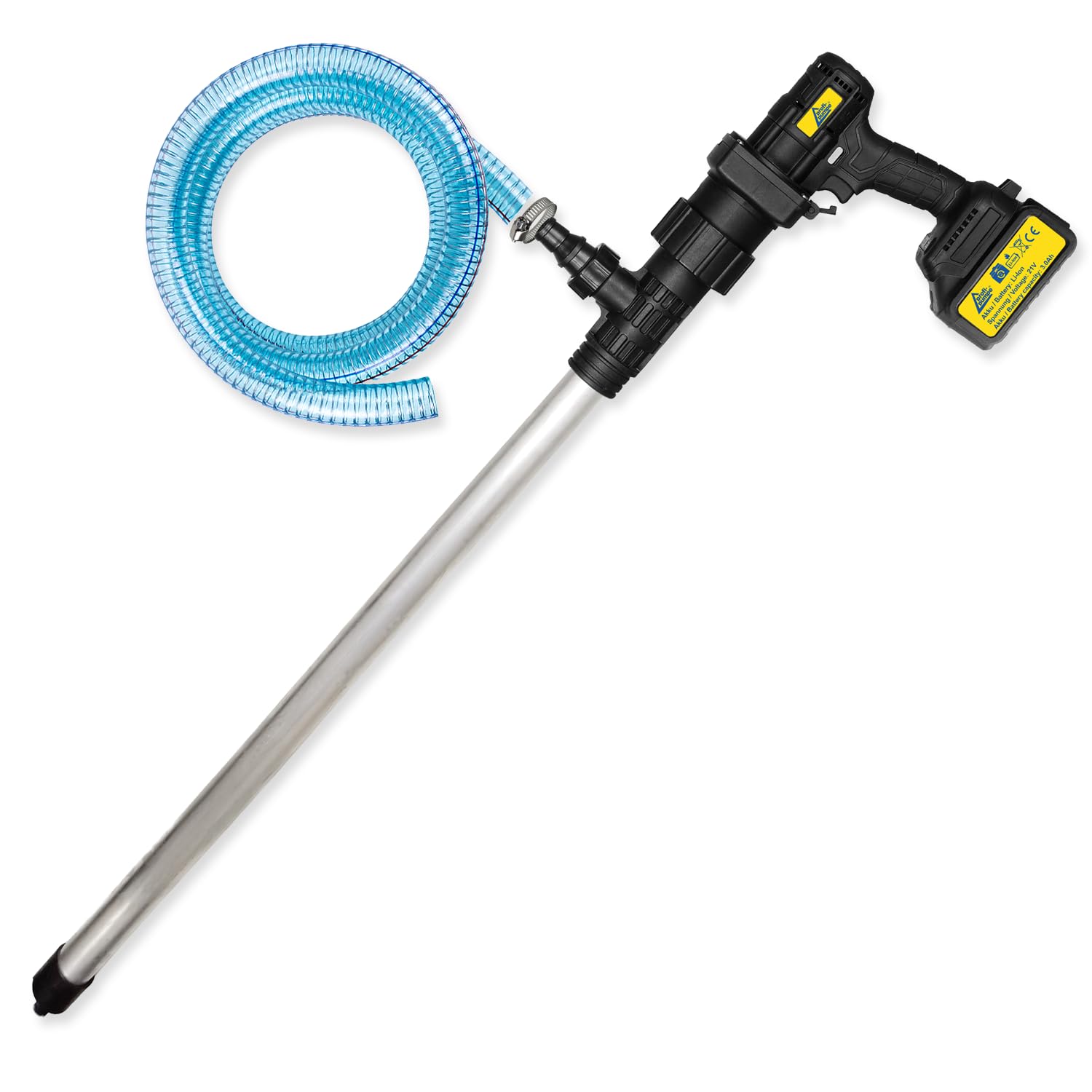 Fasspumpe 21V 450W Alu Diesel-Biodiesel-Heizölpumpe Umfüllpumpe Set Selbstansaugend