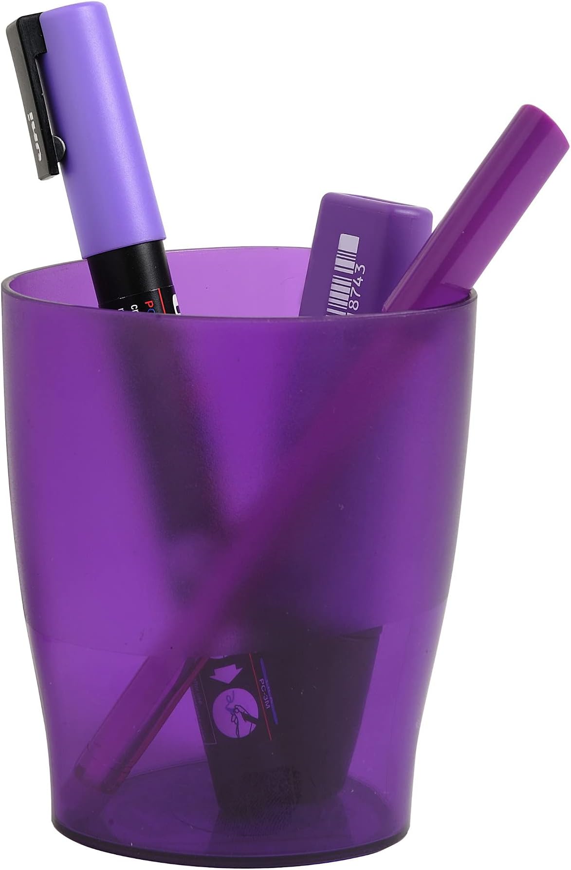 Exacompta Linicolor Ecopen Pen Pot - Purple Translucent