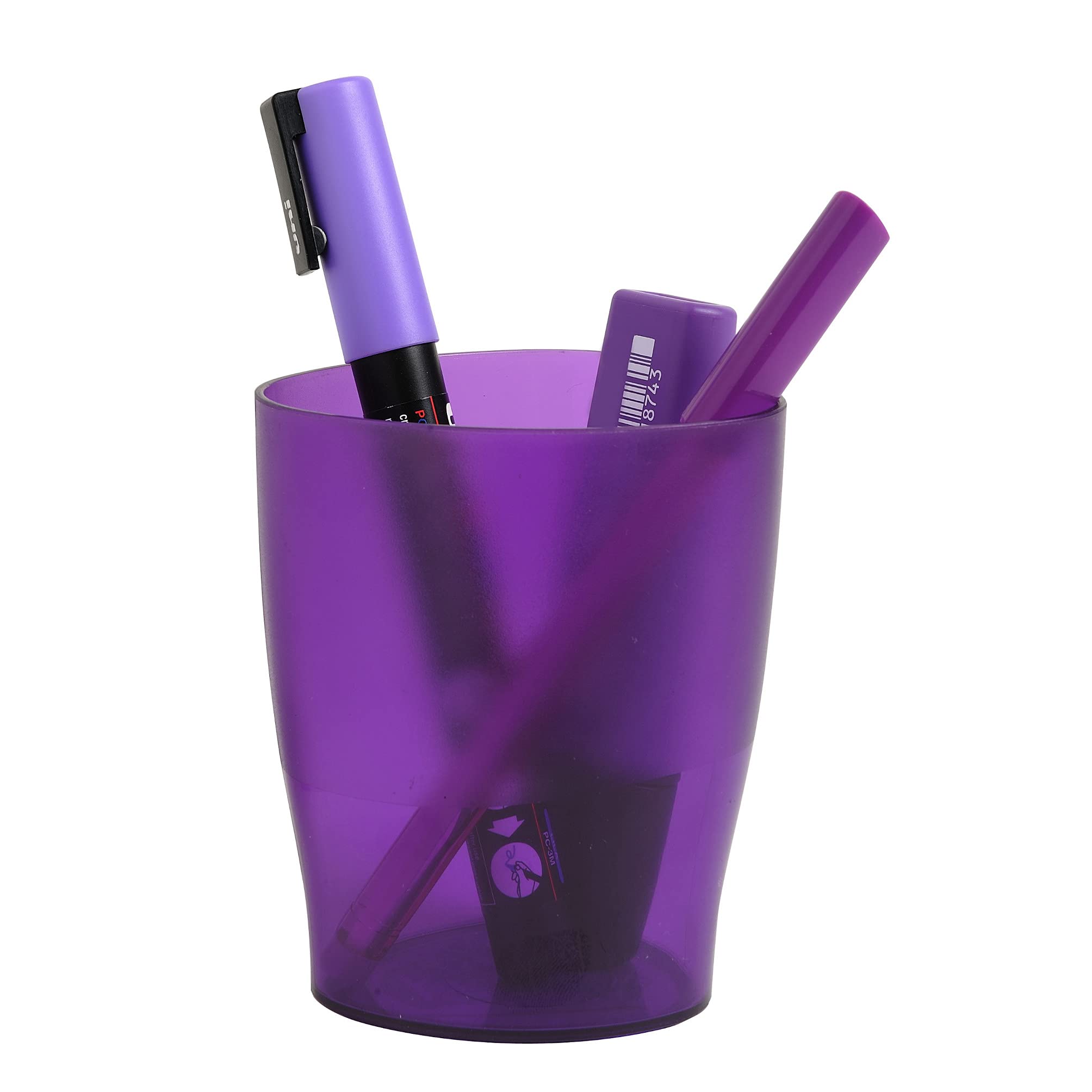 Exacompta Linicolor Ecopen Pen Pot - Purple Translucent