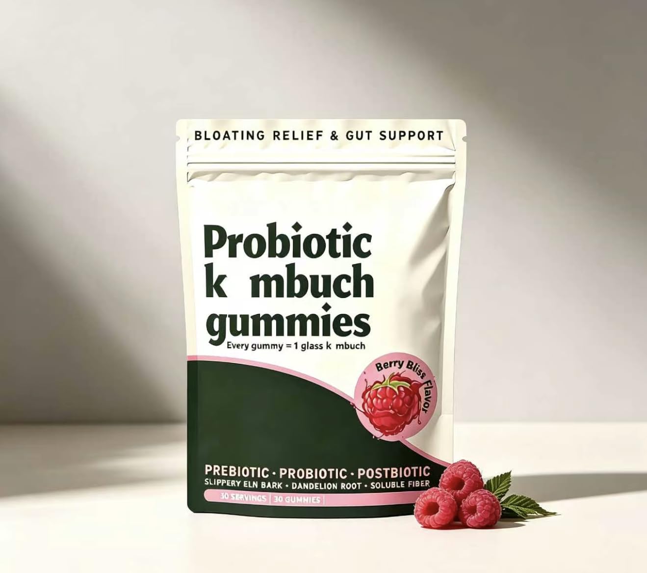 Gomitas probióticas orgánicas Jevawell, paquete de 30 unidades | Gomitas probióticas orgánicas con sabor a frutos rojos, aptas para hombres y mujeres, 30 unidades por paquete.