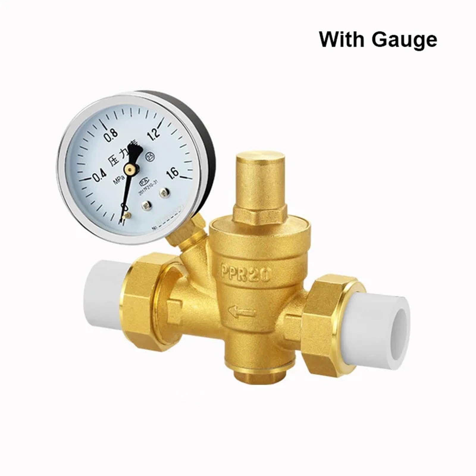 Regulator ciśnienia Zawór redukcyjny, Zawór redukcyjny ciśnienia PPR z mosiądzu 20-50 mm(Valve With Gauge,PPR50)
