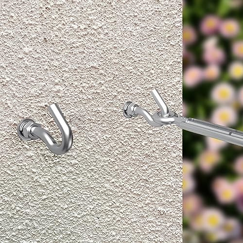 Image of Concrete Wall Hook, 304 Stainless Steel Expansion Hook,Concrete Hook,Open Cup Hook, Heavy Duty Hooks Expansion Bolts for Concrete Brick Wall 5 Pack M6