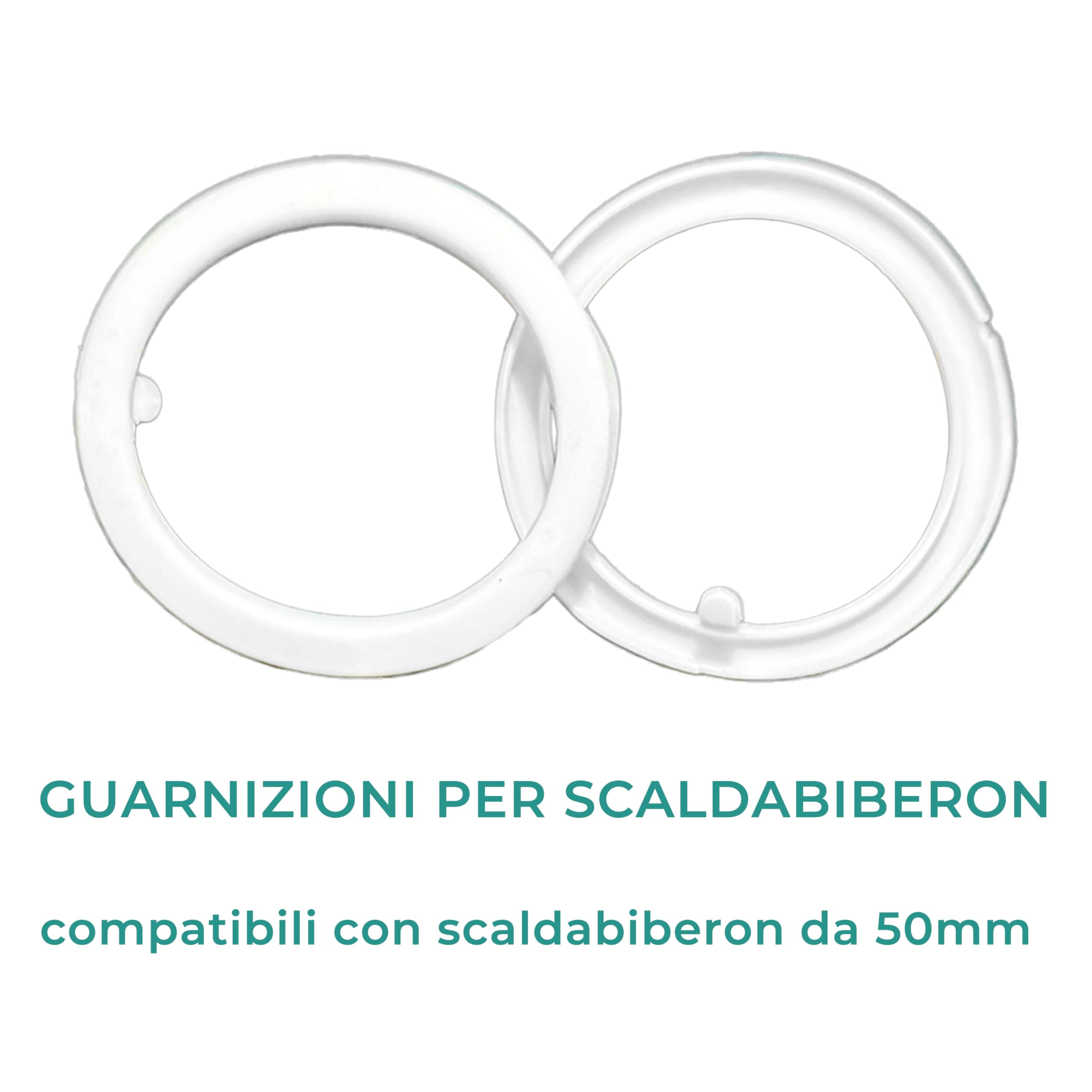 Guarnizioni per Scaldabiberon Portatile da 50 mm – 2 Pezzi in Silicone Alimentare - BPA free - Compatibile con Tutti i Migliori Brand di Scaldabiberon