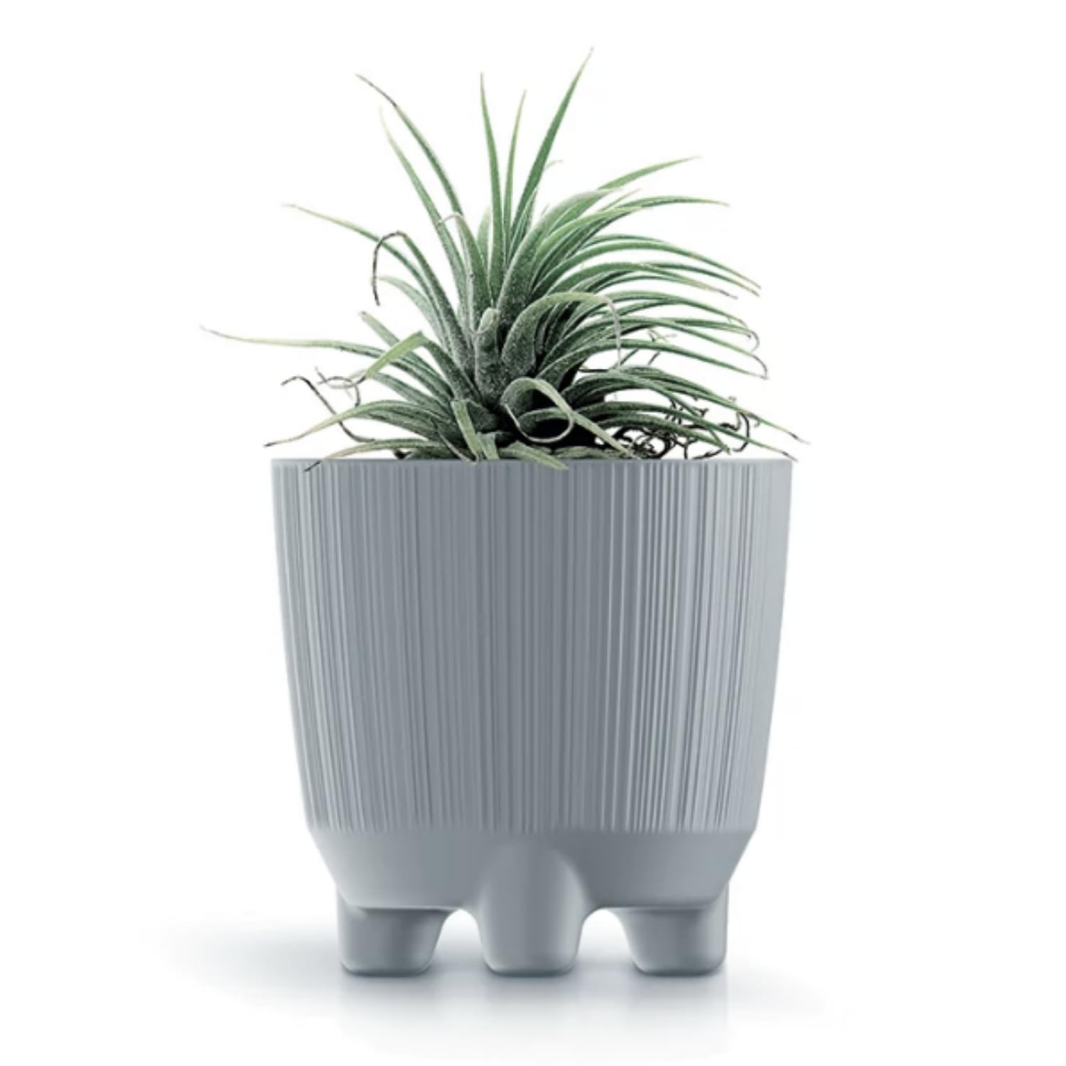 B2C Plant Pots Indoor Outdoor Plastic Flowerpot Small Medium Large RYFO 6 Colours (Grey, 13cm)