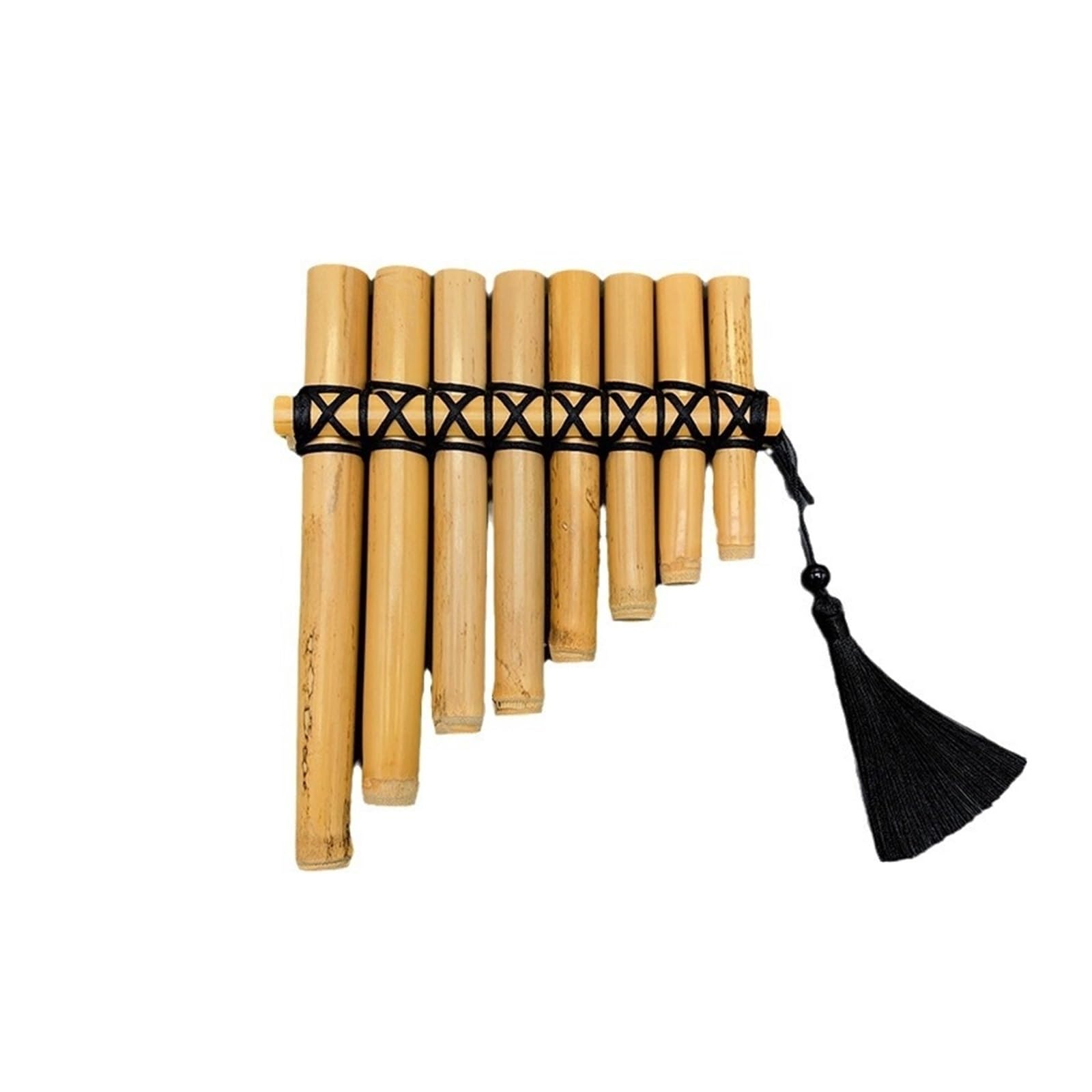 Panflöte aus Bambus 8-Röhren-Panflöte natürlich original stimmbar handgefertigt reines weiches Musikinstrument für Erwachsene