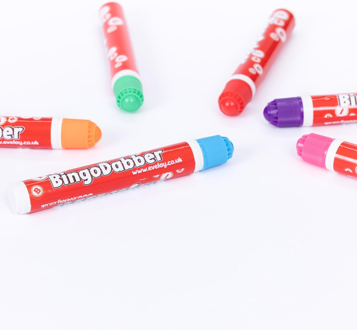 evelay Bingo Dabbers - Pennarelli per biglietti da bingo, colori assortiti, confezione da 24