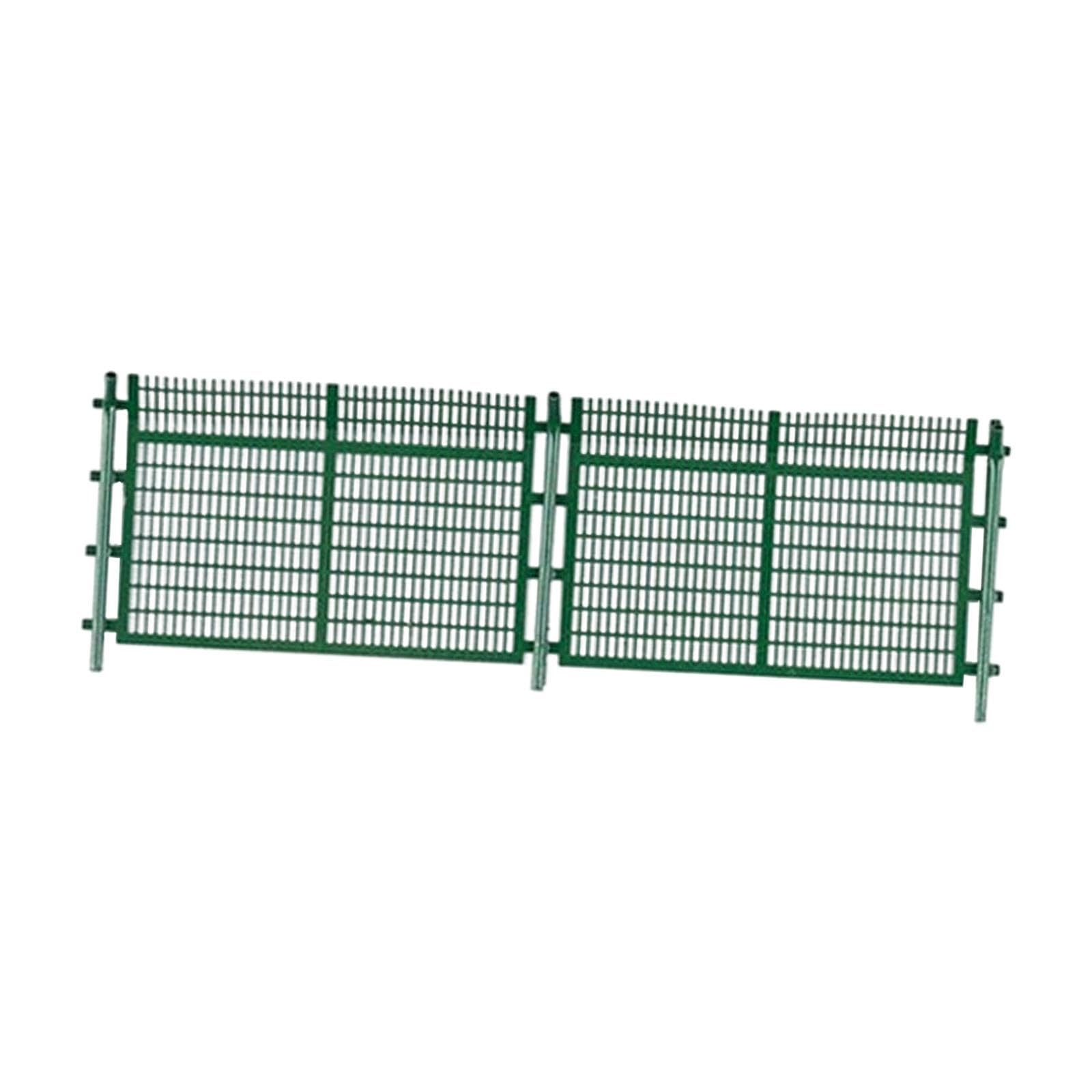 1/64 Scale Miniature Fence Model for Miniature Landscape Fairy Garden Green 2 grids-image-12