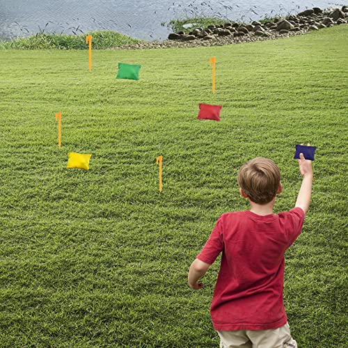 GOLDGE 32PCS 4-in-1 Ensemble de Sports Day Jeux Fournitures, Course À 3 Pattes, Jeu De Lancer Sacs De Fèves, Course Aux Oeufs, Jeux pour Indoor Family, Outdoor, Journées Sportives – Image 5