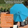 EliteShade USA 9FT Patio Umbrella Replacement Covers 8 Ribs Market Umbrella Canopy Cover (CANOPY ONLY) (Sky Blue)