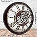 The B-Style Large Wall Clock 24 inch Moving Gear Wall Clock Oversized Vintage Farmhouse Wall Clocks for Living Room Decor Rustic Industrial Wood Clock (Cherry red and Bronze)